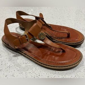 Tommy Hilfiger Bennia Women's Thong Sandals, Size 7M, Cognac